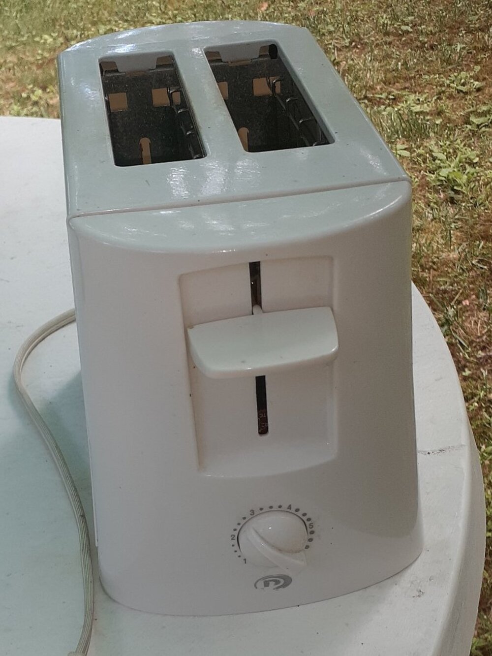 Oversized Two Slice Electric Toaster White